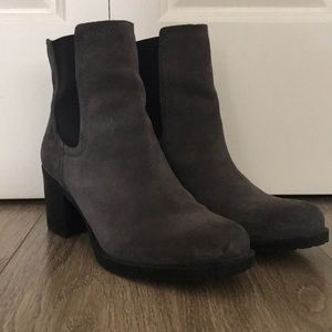 Gray booties